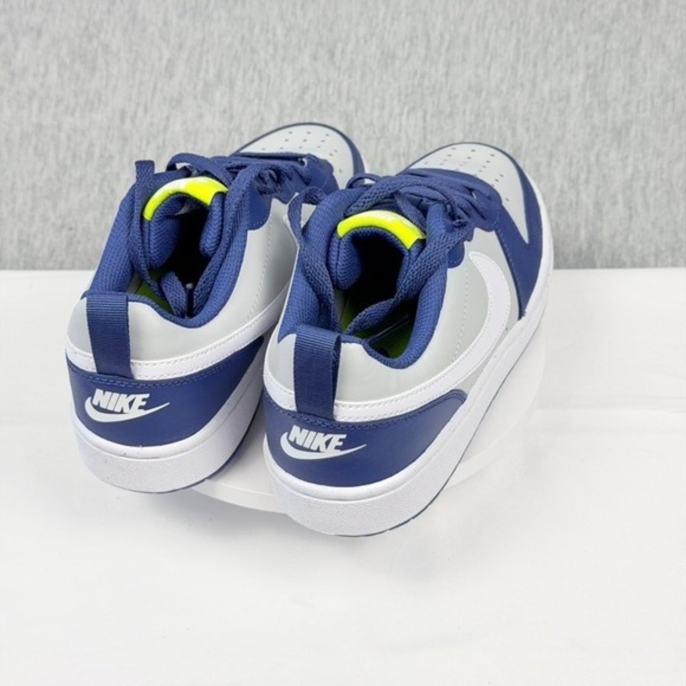 Nike Court Borough Low 2 Midnight Navy Wolf Grey Volt BQ5448-016 7Y Womens 8.5 - Picture 3 of 16